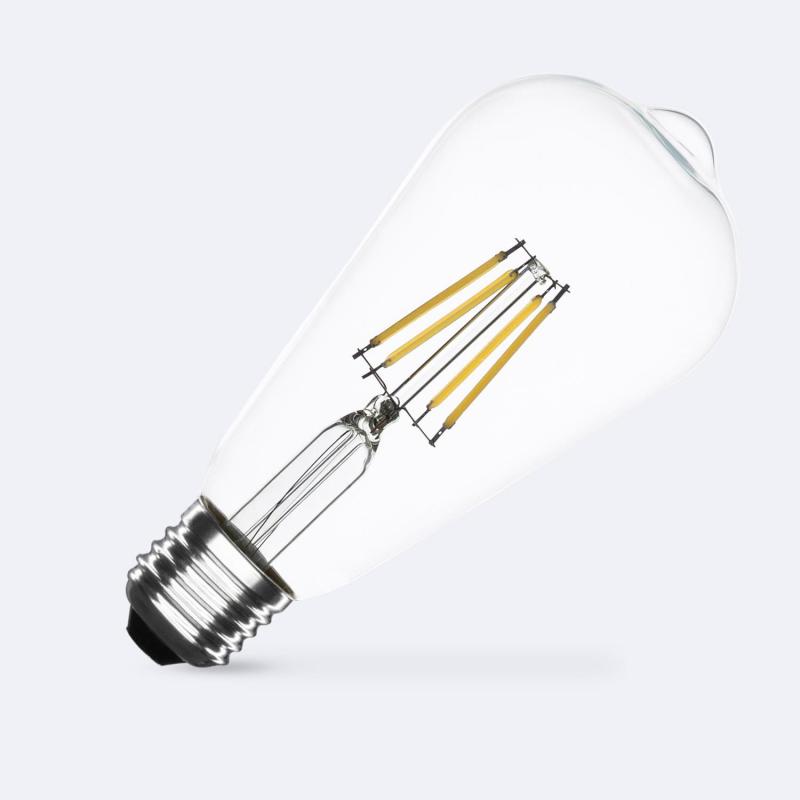Image of 6W Dimmable LED Decorative Filament Squirrel Cage Bulb - Screw Cap