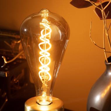 Image of 4W LED Decorative Filament ST115 Squirrel Cage Bulb Smoky Big Lemon - Screw Cap