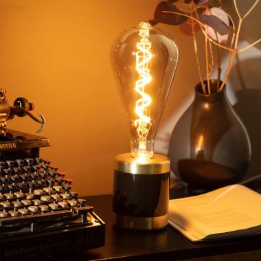 Image of 4W LED Decorative Filament ST115 Squirrel Cage Bulb Smoky Big Lemon - Screw Cap