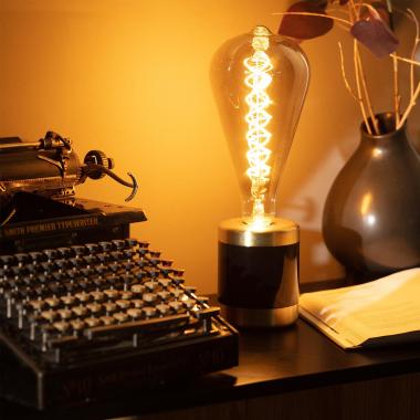 Image of 8W LED Decorative Filament ST115 Squirrel Cage Bulb Smoky Big Lemon - Screw Cap