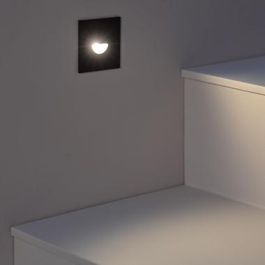 Image of Edit 2W Guell Outdoor Recessed Square LED Wall Light