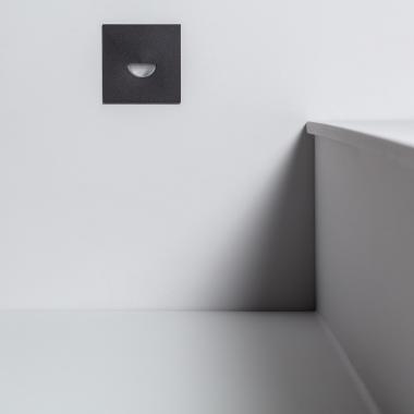 Image of Edit 2W Guell Outdoor Recessed Square LED Wall Light