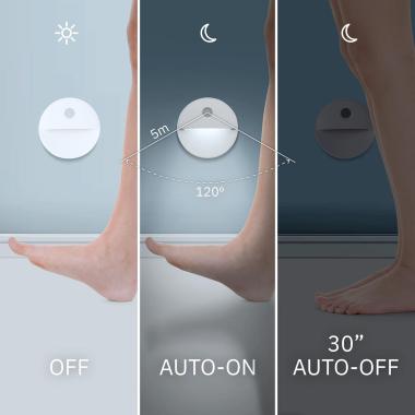 Image of LED Night Light with PIR Motion Detector 120º