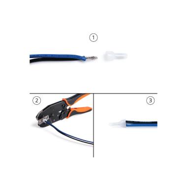 Image of Pack 100 Blind Splice Units for 3mm Cable End Connections