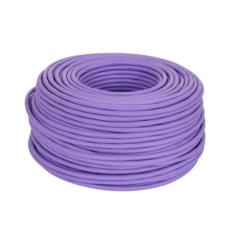 Image of Ethernet Network Cable FTP CAT 6A Pure Copper Halogen Free 100m - Purple