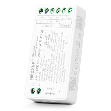Image of 12/24V DC Monochrome/CCT Smart WIFI LED Dimmer Controller MiBoxer FUT035W+