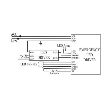 Image of 7W Emergency LIFUD Driver 100-277V Output 25-48V 280mA LF