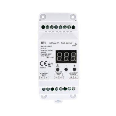 Image of TRIAC LED Dimmer RF/Pushbutton for DIN Rail