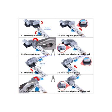 Image of L-Strip Hippo Snap Connector for RGB