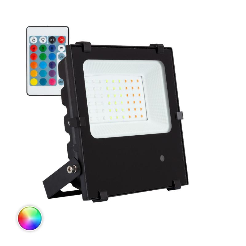 Image of 30W Dimmable RGB LED Floodlight 4050lm PRO