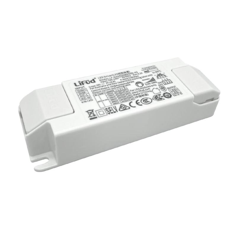 Image of 40W Dimmable LIFUD Driver 0-10V 220-240V Output 9-42V 550-1050mA LF-AAA040B1050