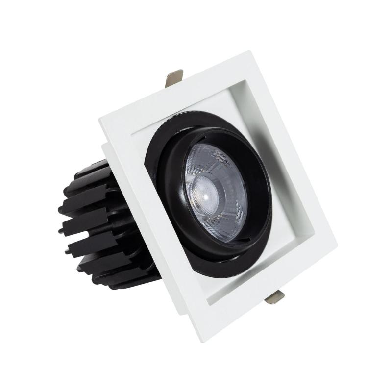 Image of Square Expert Colour 18W Warm White COB LED Adjustable Downlight Cutout 125x125mm