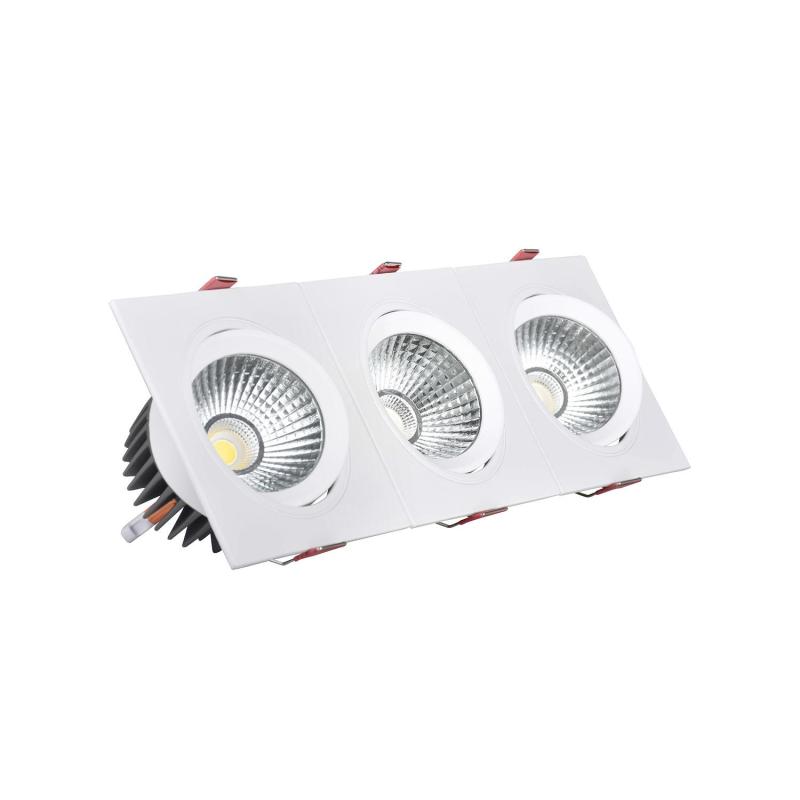 Image of Rectangular 30W Triple COB LED Downlight New Madison Cutout 315x95mm