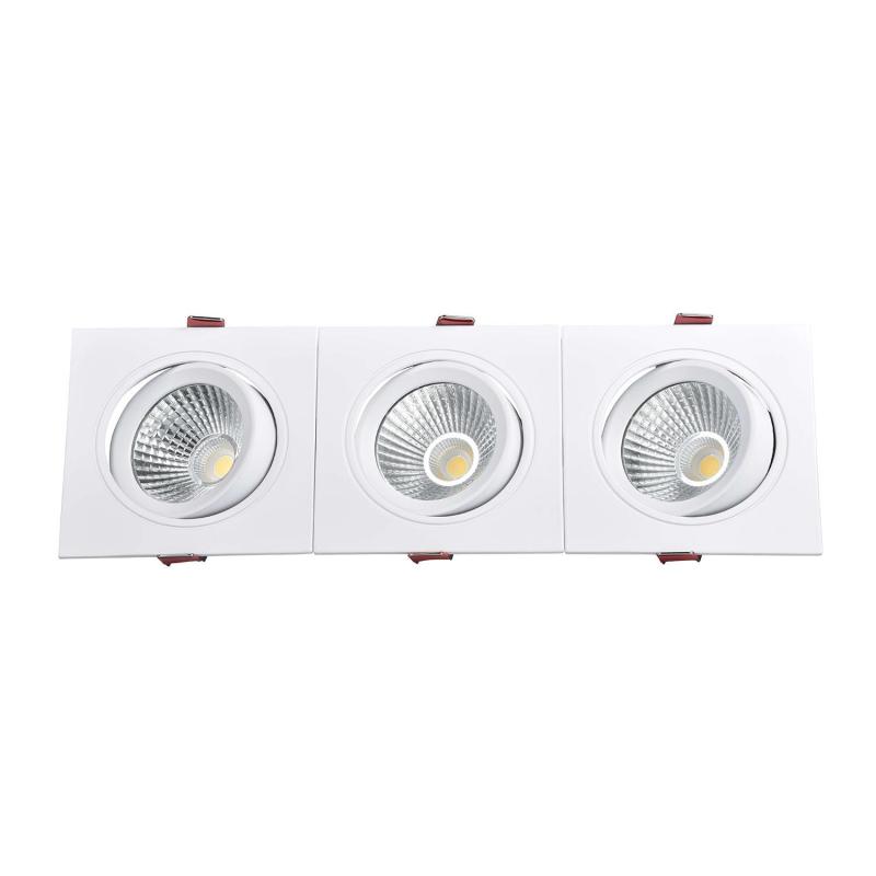 Image of Rectangular 30W Triple COB LED Downlight New Madison Cutout 315x95mm