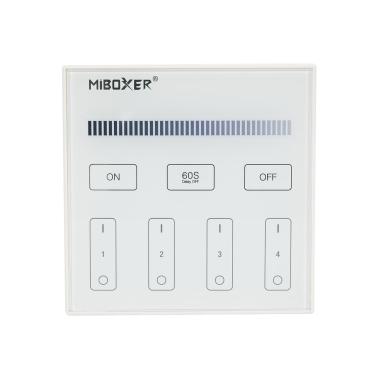 Image of Wall Mounted RF Remote for LED Monchrome 4 RF Zone Dimmers Mi Boxer T1