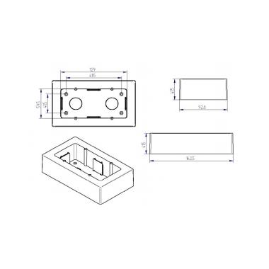 Image of Box for Electrical Mechanism 161 x 92 x 42mm Universal Surface