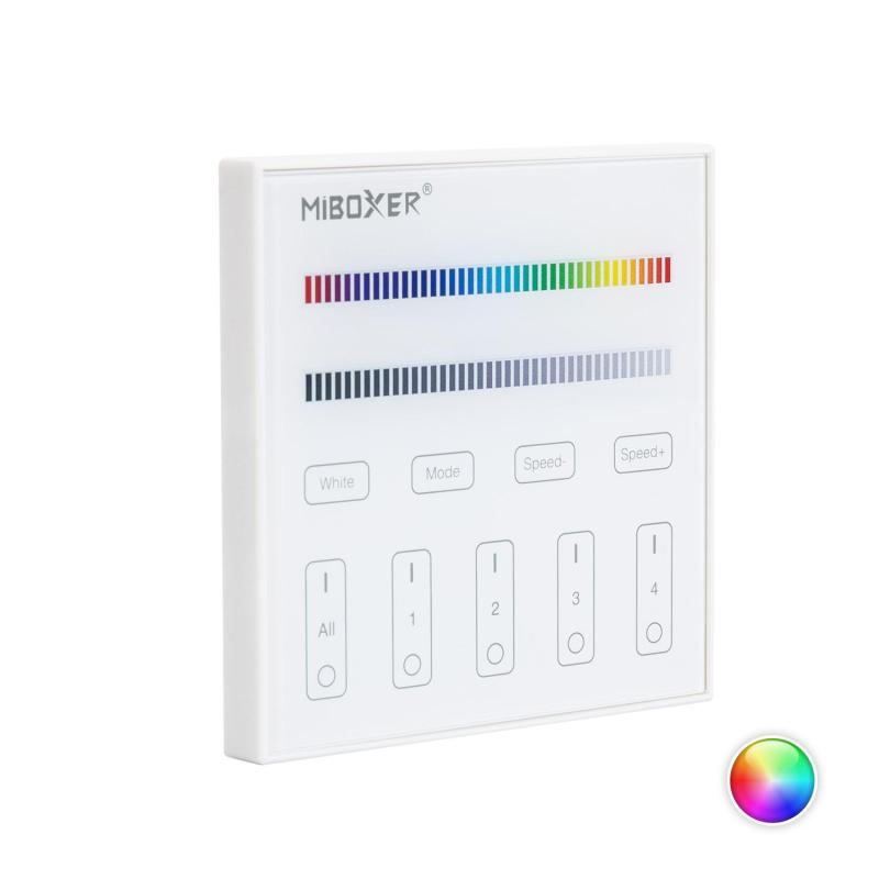 Image of Wall Mounted RF Remote for LED RGB+CCT 4 RF Zone Dimmer Mi Boxer T3