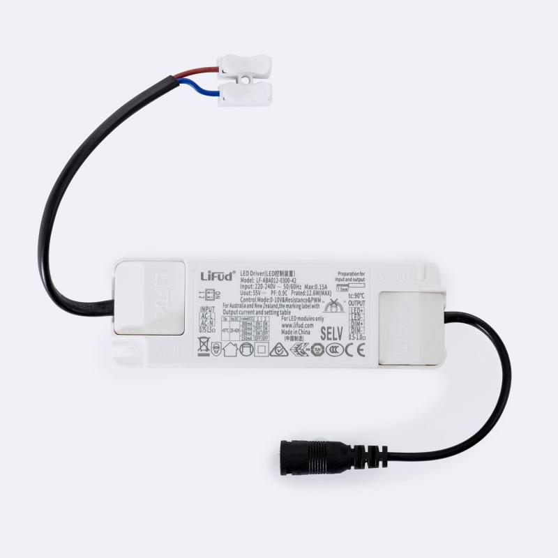 Image of 3.75-12W Dimmable LIFUD Driver 0-10V 220-240V Output 25-42V 150-300mA LF-ABA012-0300-42