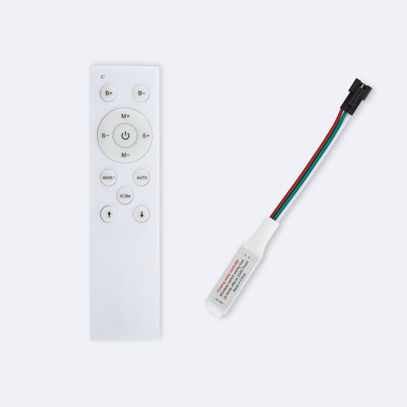 Image of Digital Monochrome Controller for 12-24V DC Strips with RF Remote Control