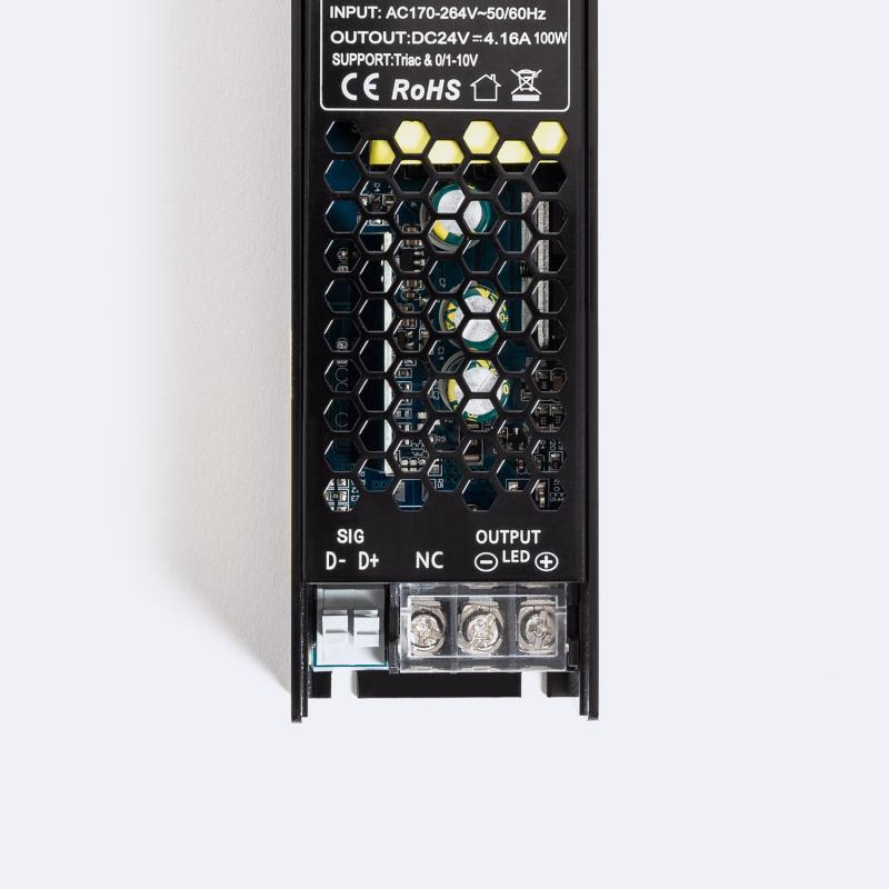 Image of 24V DC 100W Dimmable 0/1-10V Power Supply 4.16A