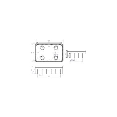 Image of Recessed Junction Derivation Box 200 x 130 x 60 mm