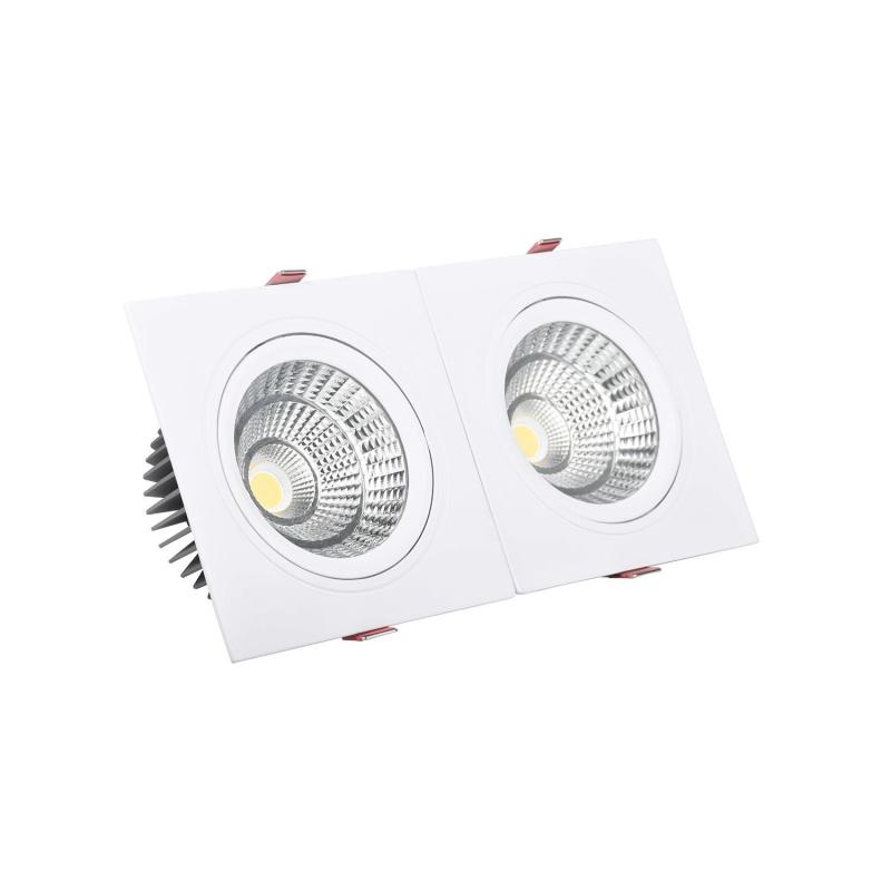 Image of Rectangular 10W Double COB LED Downlight New Madison Cutout 165x75mm