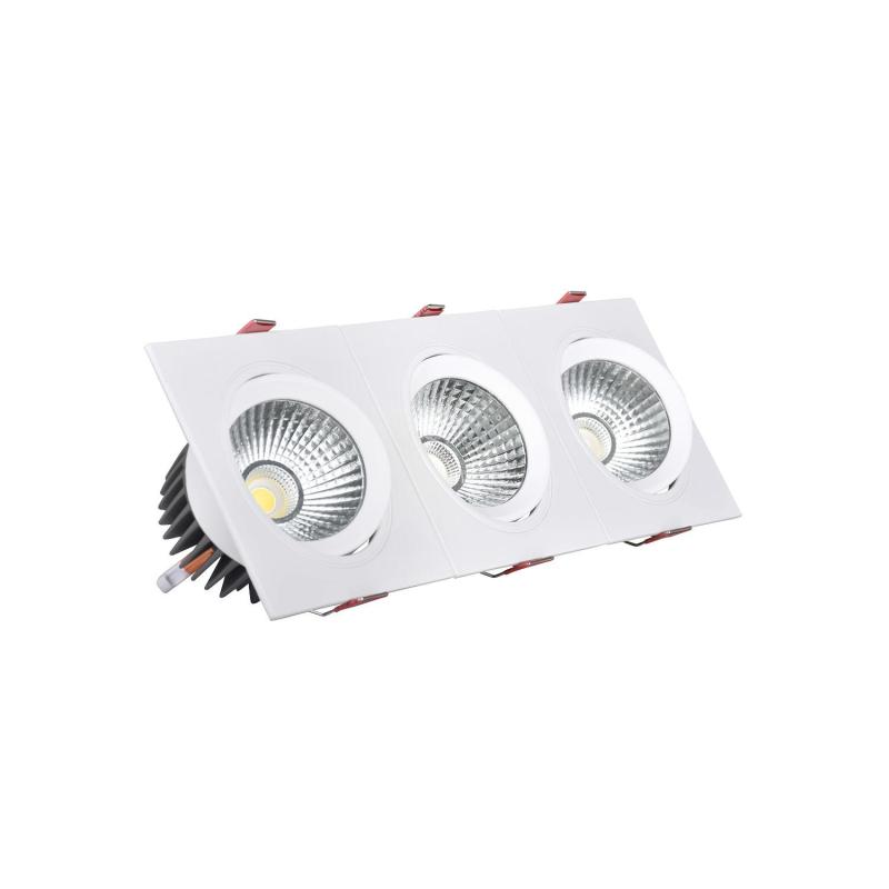 Image of Rectangular 15W Triple COB LED Downlight New Madison Cutout 255x75mm