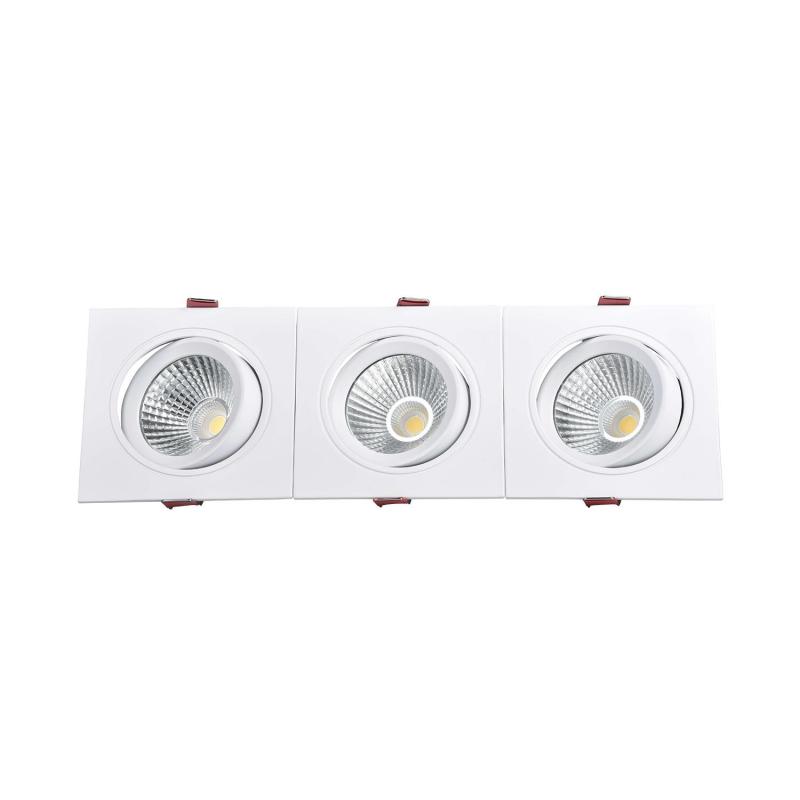 Image of Rectangular 15W Triple COB LED Downlight New Madison Cutout 255x75mm