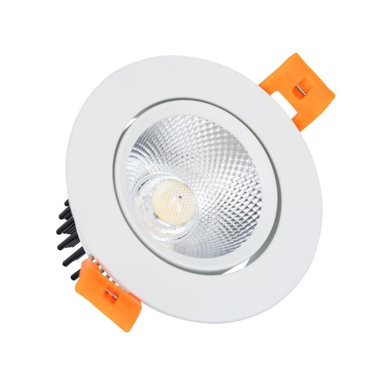 Image of Round 7W Dimmable COB LED Adjustable Downlight Cutout 70mm