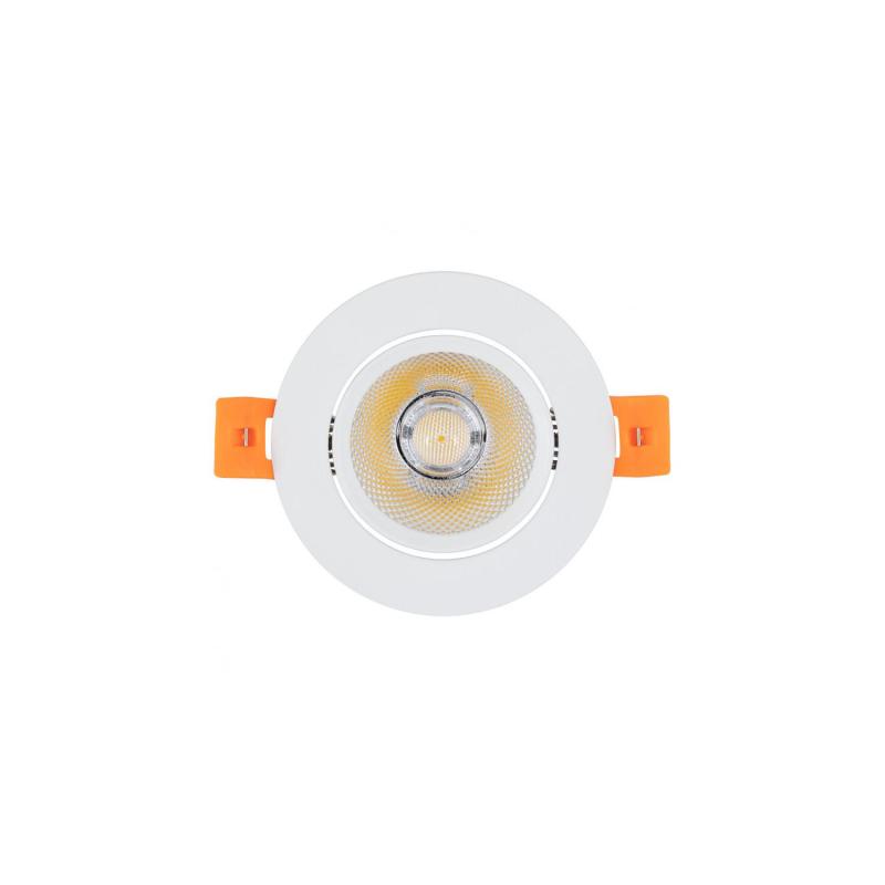 Image of Round 7W Dimmable COB LED Adjustable Downlight Cutout 70mm