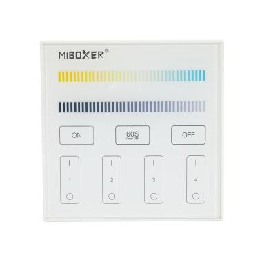 Image of Wall Mounted RF Remote for LED CCT 4 RF Zone Dimmer Mi Boxer T2
