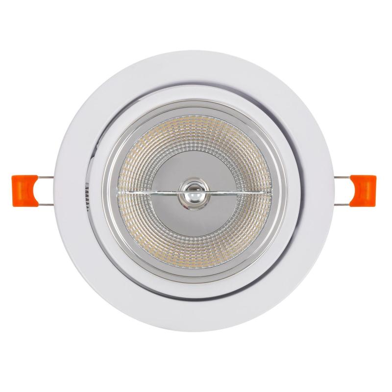 Image of Round Adjustable Downlight Cutout 120mm with 15W AR111 LED Bulb