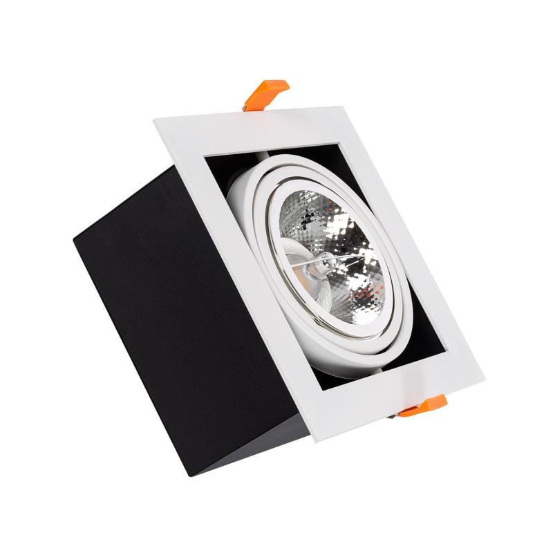 Image of Square Adjustable Downlight Kardan Cutout 165x165mm with 15W AR111 LED Bulb