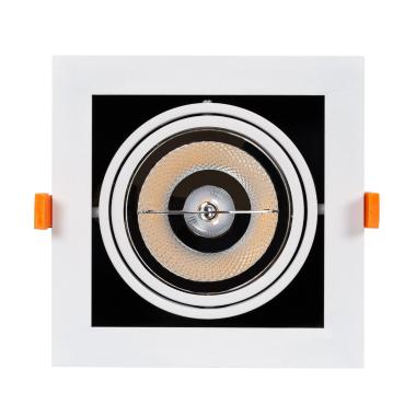 Image of Square Adjustable Downlight Kardan Cutout 165x165mm with 15W AR111 LED Bulb