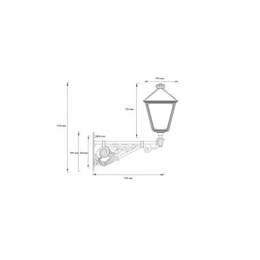 Image of 70cm Wall Support for Street Lights