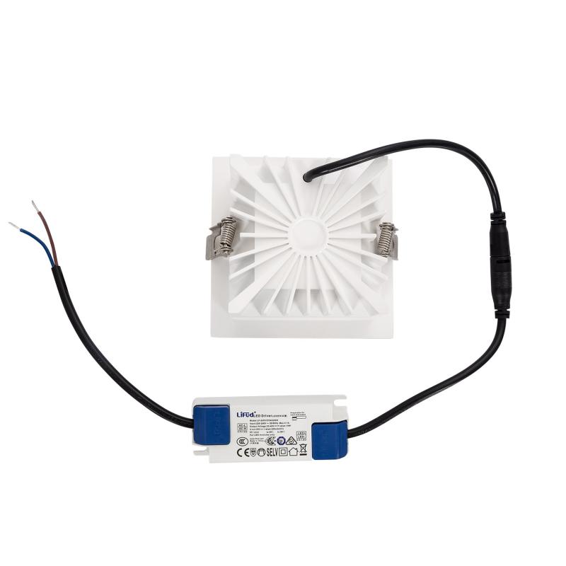 Image of Square LuxPremium 10W LED Downlight CRI90 Cutout 100x100mm LIFUD Driver