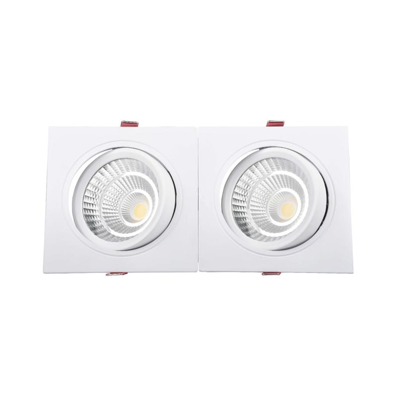 Image of Rectangular 20W Double COB LED Downlight New Madison Cutout 205x90mm