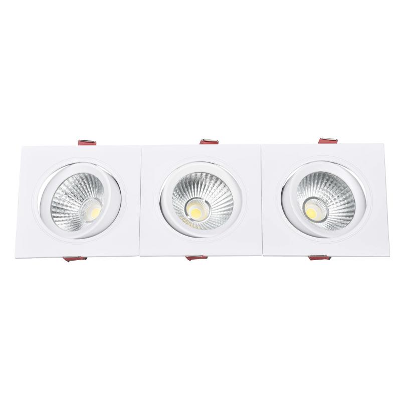 Image of Rectangular 45W Triple COB LED Downlight New Madison Cutout 400x120mm