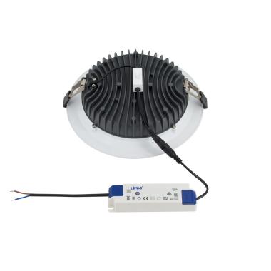 Image of Aero LED IP44 White Round Downlight Ø200mm Cut Out Microprismatic