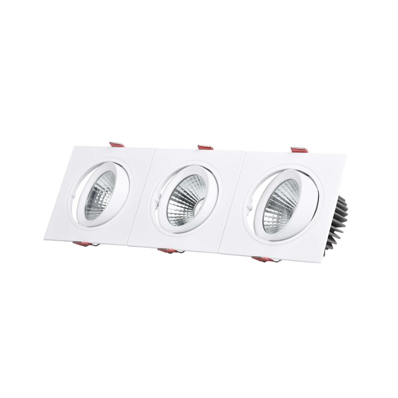 Image of Rectangular 15W Triple COB LED Downlight New Madison Cutout 255x75mm