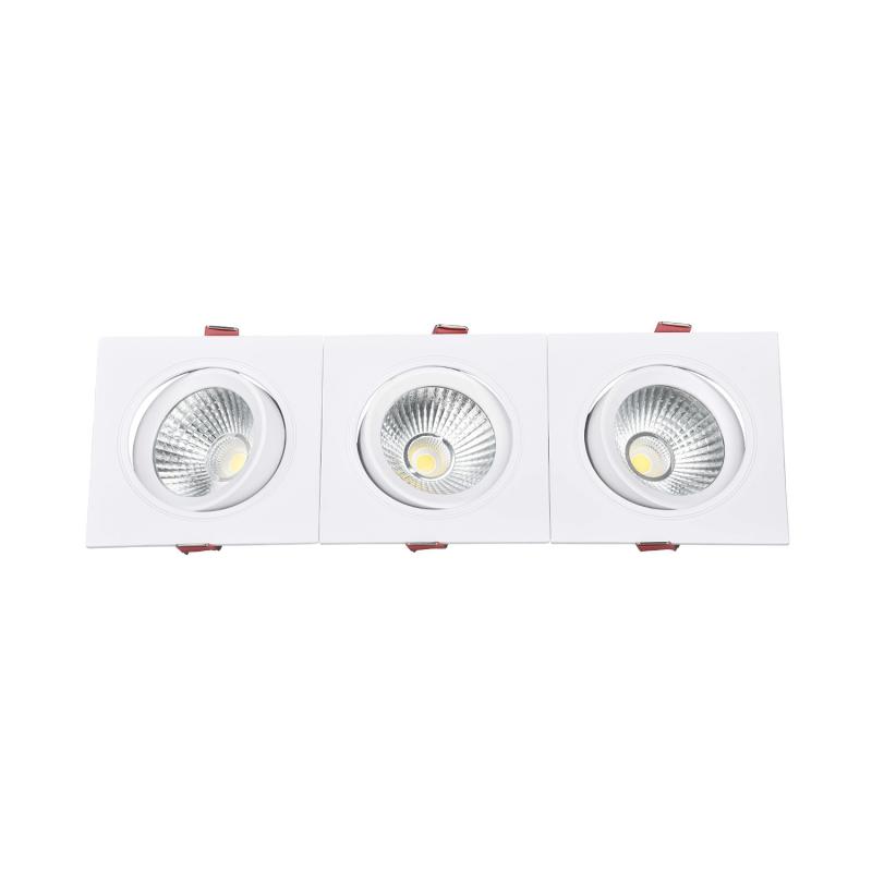 Image of Rectangular 15W Triple COB LED Downlight New Madison Cutout 255x75mm