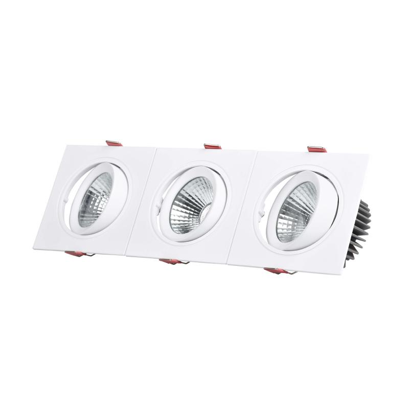 Image of Rectangular 30W Triple COB LED Downlight New Madison Cutout 315x95mm