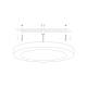 Image of Round 22W LED Flush Ceiling Light Adjustable Cutout 60-160mm