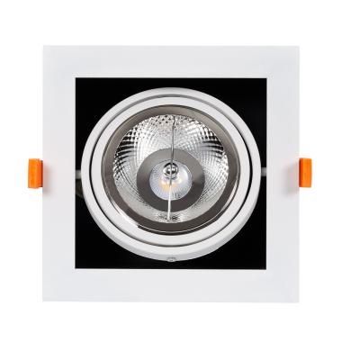 Image of Square Adjustable Downlight Kardan Cutout 165x165mm with 15W AR111 LED Bulb