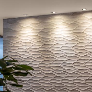 Image of Round Tilting Downlight Bezel Cutout 72mm for a GU10/GU5.3 LED Bulb - Satin Chrome