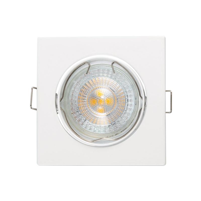 Image of Square Tilting Downlight Bezel Cutout 72mm for a GU10/GU5.3 LED Bulb