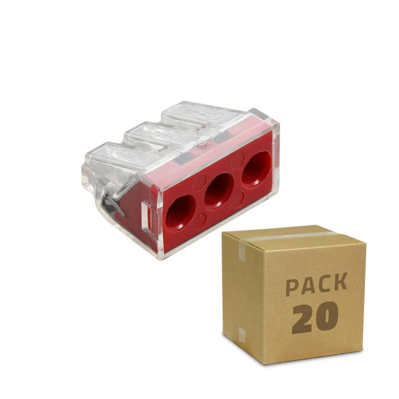 Image of Pack 20 Quick Connectors 3 Inputs for Cable 2.5-6.0mm²