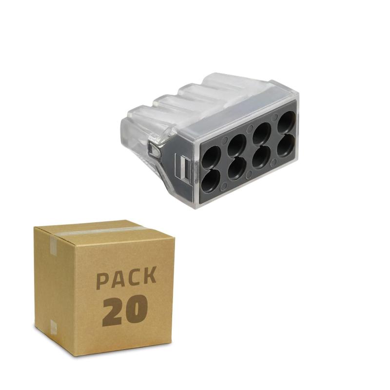 Image of Pack 20 Quick Connectors 8 Inputs for Cable 0.75-2.5mm²