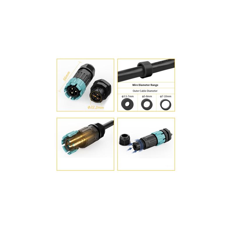 Image of Connector for Waterproof Box 3 Pins 0.5-2.5mm² IP68