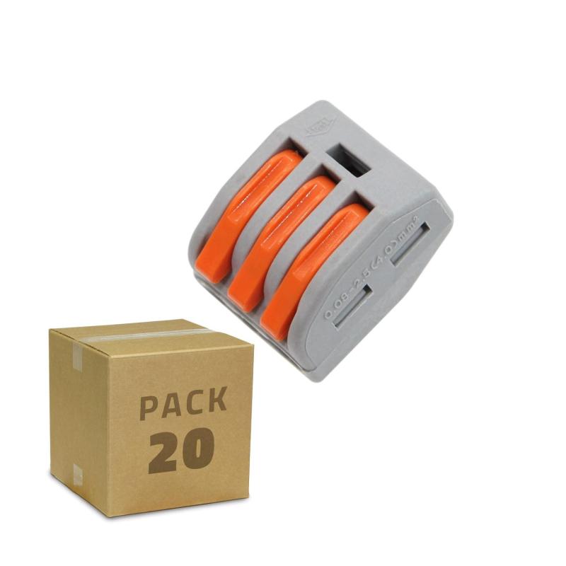 Image of Pack 20 Quick Connectors 3 Inputs PCT-213 for Cable 0.08-4mm²